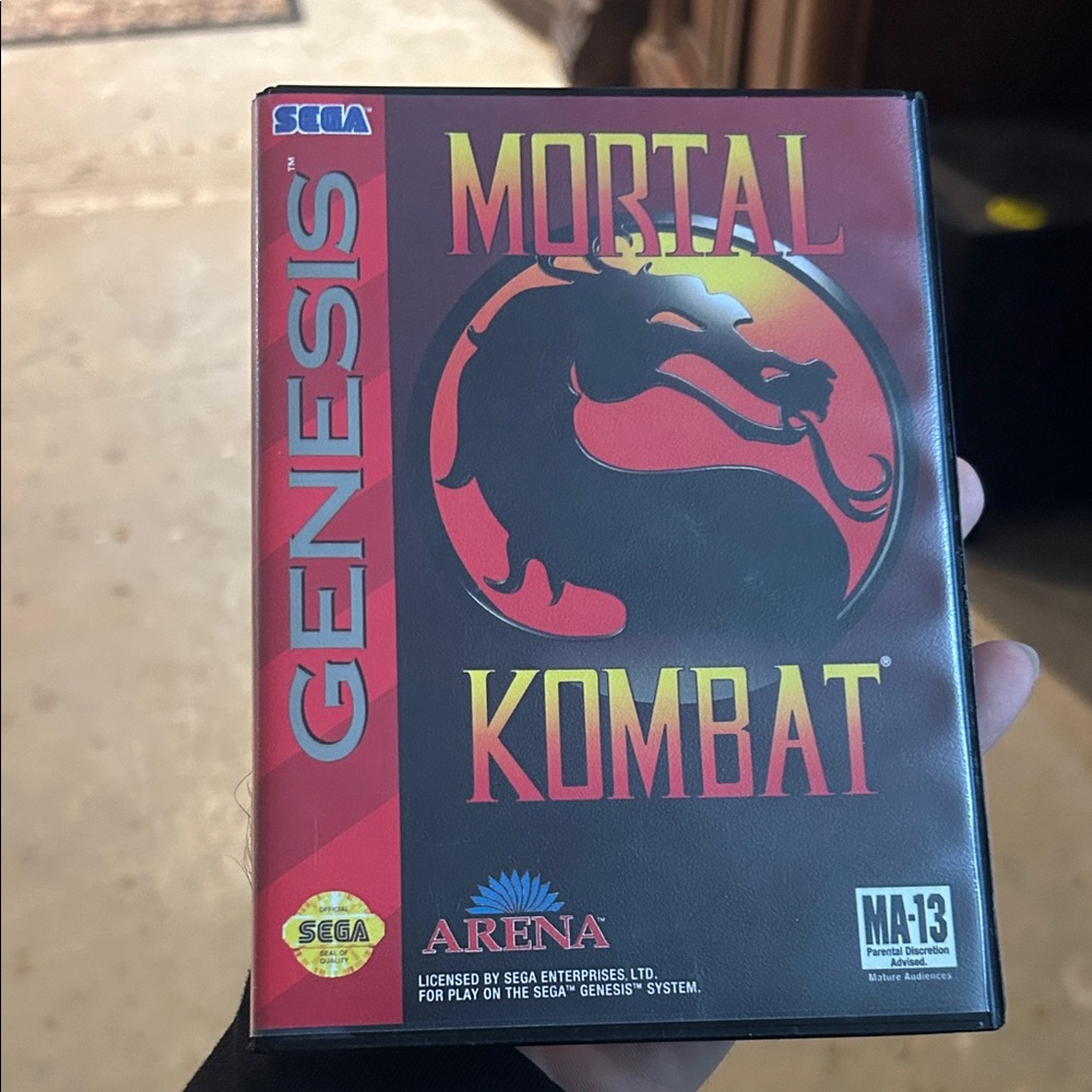 Mortal Kombat Genesis Game - Red and Black